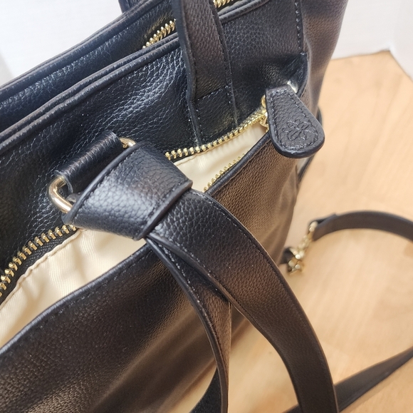 Lily Jade Brittany Vegan Leather Black Convertible Tote Bag Backpack - Picture 9 of 16